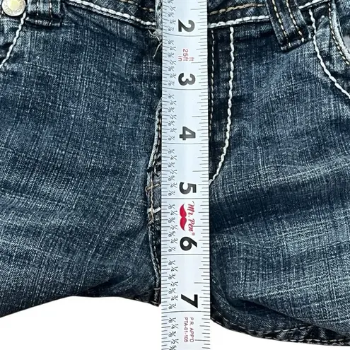 Hydraulic Y2K Low Rise Embellished Distressed Cuffed Capri Size 9/ 10 Edgy Glam