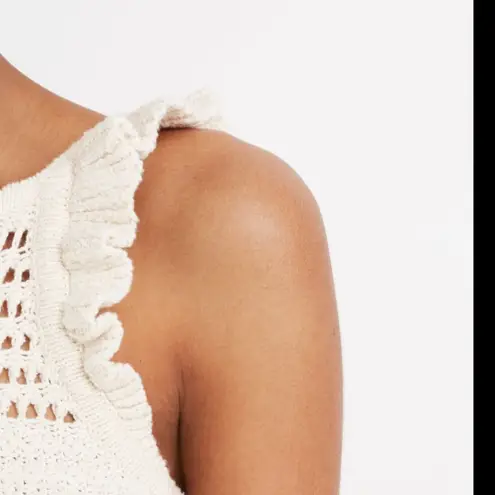 J.Crew  Ruffle Crochet Summer Sweater sz XL