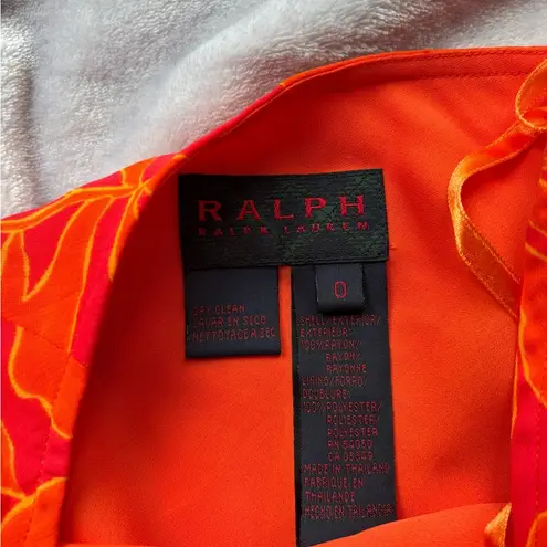 Ralph Lauren vintage  orange & pink floral midi skirt