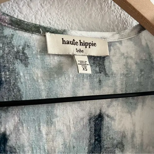 Haute Hippie Tribe 'Ariel' Woven Hi-Low Cardigan Boho Artsy XS