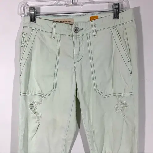 Pilcro and the Letterpress Pilcro Mint Color Jeans No. 25 Hyphen Fit