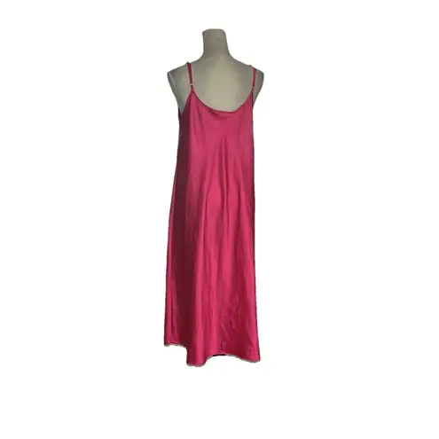 Women’s Pink Lingerie Slip Dress Nightgown Ruffles Chemise Sz L Romantic Size L