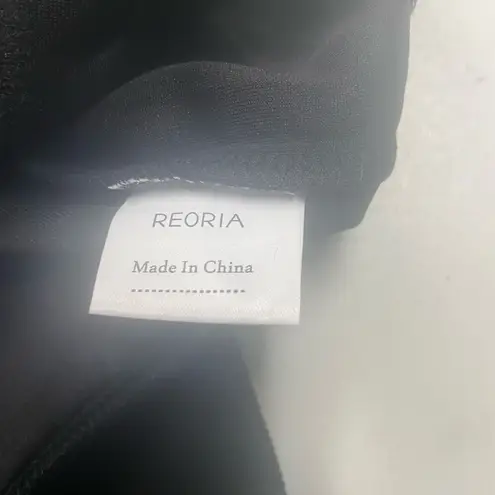 REORIA Women’s Two piece Sweatshirt Sweatpants Lounge Wear Black Size Small