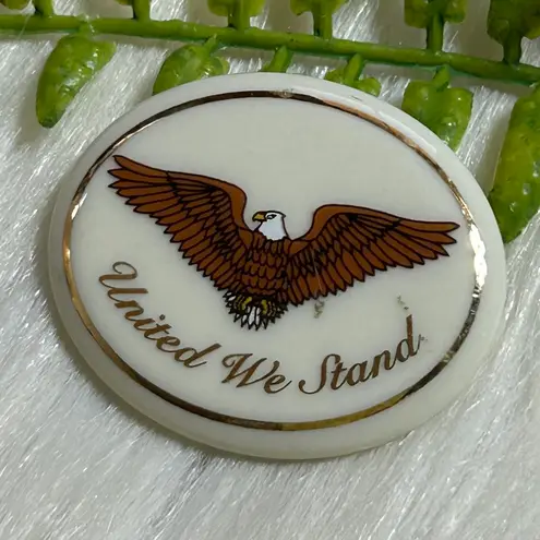 Vintage Lenox United We Stand Eagle Brooch White