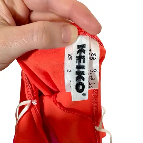 Keiko NY Colorblock Halter Hourglass One Piece Bathing Suit Swimsuit Pink