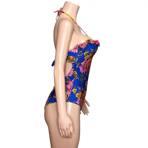 Farm Rio Summer Fruit One Piece Swim, Blue, Medium