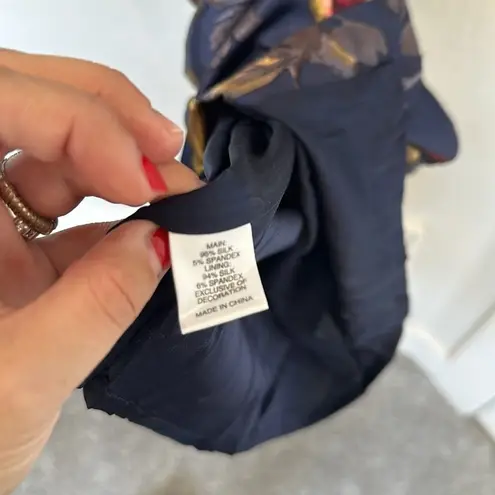 St. John Modern Silk Floral Stretch Dress - Size 2