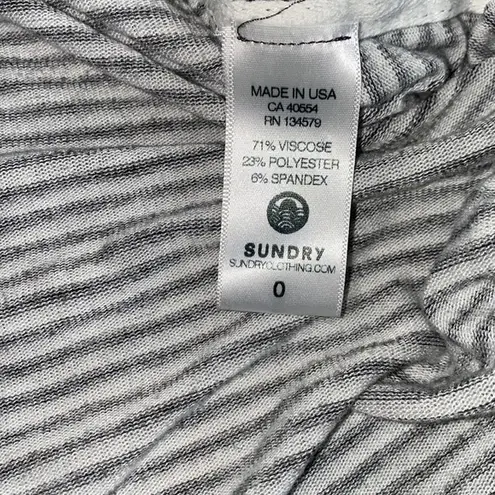 Sundry women’s XS Heart Open Side Striped Shirt