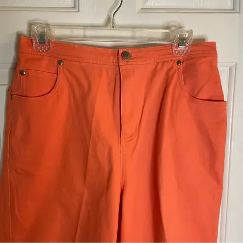 Quaker Factory Burnt Orange Jean Shorts with Relaxed Fit Size Medium preppy
