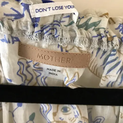 MOTHER Denim Mother The Doll Face Boho Peasant Cotton Blouse