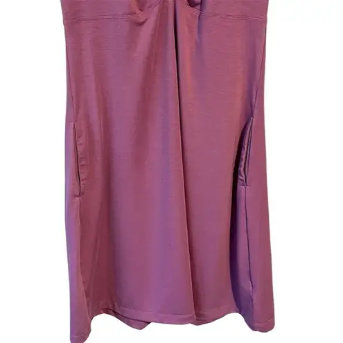 ZeroXposur Ruched Dress Women's Small V Neck Purple Short Sleeve Swim Cover NEW