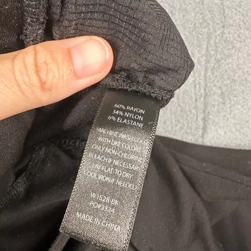 Betabrand Womens Medium Black Pull On Yoga Career Pleated Chino Cropped Pants