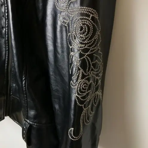 H.I.P. Y2K Vintage LL Cool J Jacket Rap Hop Rhinestones Classic Long Sleeve Faux 1X