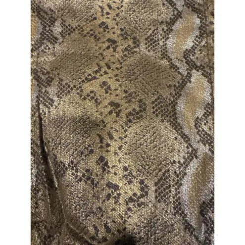 Snake print gold & brown low rise skinny ankle pants from NY & CO size 10