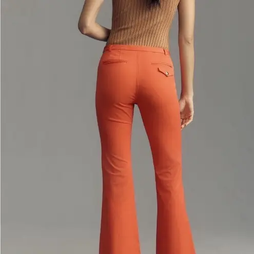 Maeve Anthropologie Orange Wide leg Pants Sz 28 Flare Slim Bootcut Bohemian