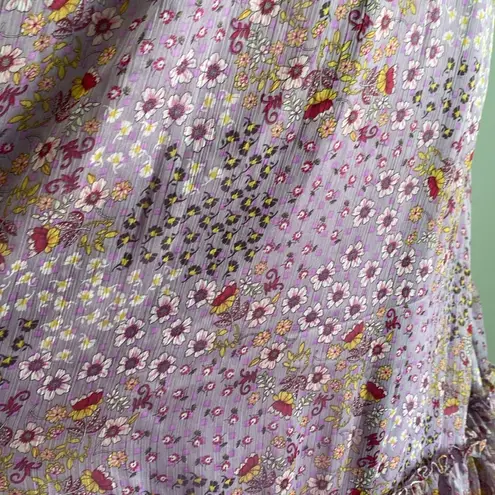 Alexis Clemence Tiered Ruffle Maxi Dress Purple Bouquet sz Xs