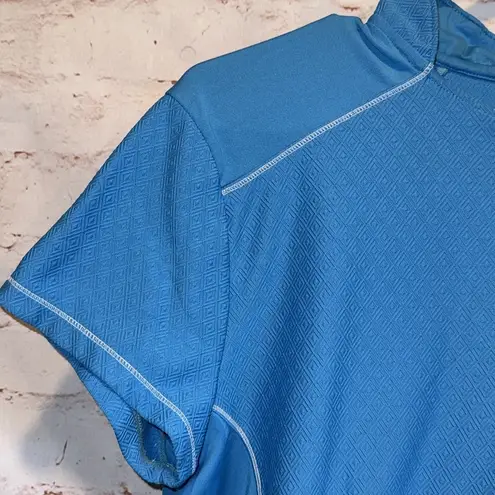 Pearl Izumi Blue Cycling Jersey Womens Large 1/2 Zip Short Sleeve Blue Stretch