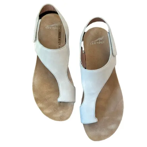 Dansko  Reece Ivory Milled Nubuck Sandals