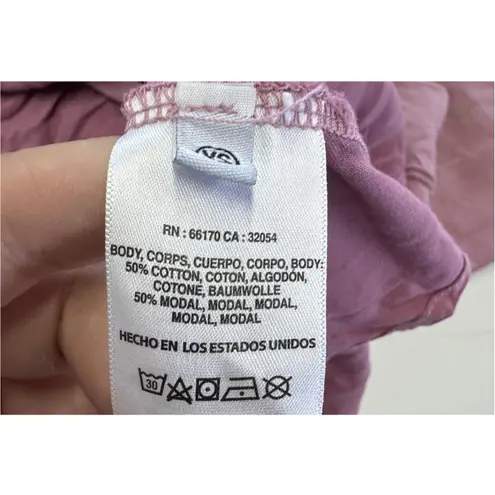 Anthropologie T.la Shirt Womens XS Purple Mauve Peplum Ruffle Hem Tunic Top Pink