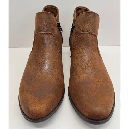 Sun + Stone Boots Womens Brown Double Zip Size 7 Almond Toe Cushioned NWT