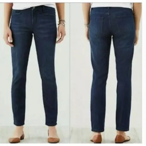 J.Jill Jeans Womens Size 6 Smooth Fit Slim Ankle Dark Wash Denim Blue