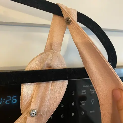 Daymor couture beaded blush pink special occasion maxi dress with blazer set Size L