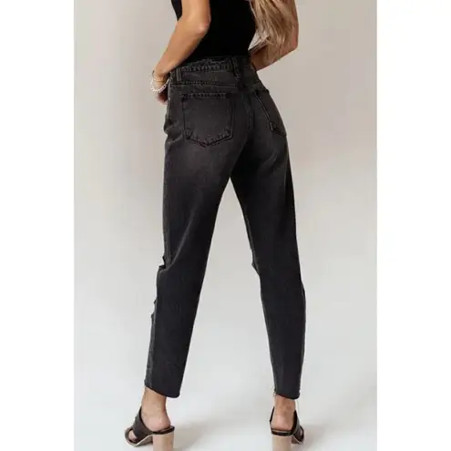 Boheme Harold Distressed Mom Jeans NWT Sz. 27 Black