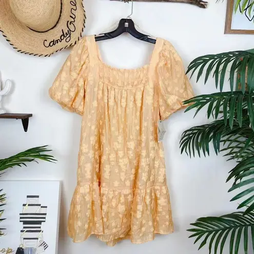 Moon River Back Button Tiered Mini Dress