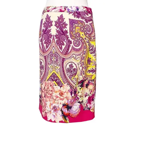 Etro paisley floral faux wrap pencil skirt Size undefined