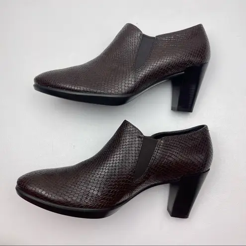 Ecco Shape 55 Plateau Stack Shootie Coffee Cafe Booties Women’s Size 40