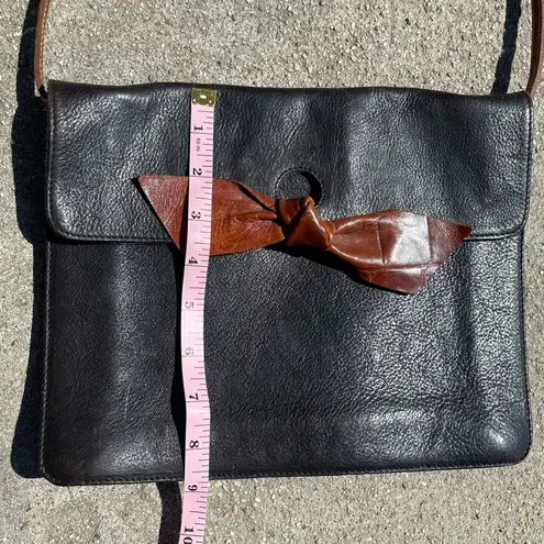 Furla Vintage Leather Bow Crossbody Bag