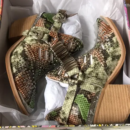 Jeffrey Campbell  Calhoun Snakeskin Booties NEW - Image 5