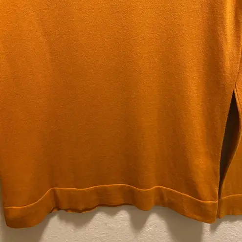 J.Crew  Orange Crew Neck Long Sleeve Lightweight Sweater Size Small