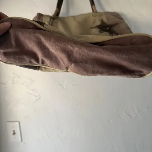 NWT Myra Bag Desert Cactus Print Canvas Leather Tote Bag Western Tan