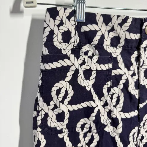 Maeve Anthropologie Colette Pant Women 28 Navy Blue Nautical Coastal Preppy