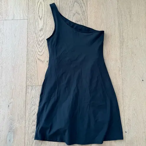 Abercrombie & Fitch  Asymmetric One Shoulder Black Tennis Dress Size Small TALL thumbnail 5