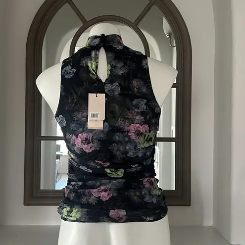 Cinq à Sept  Midnight Bloom Floral Print Sleeveless Shirt, Size XS New w/Tag $195