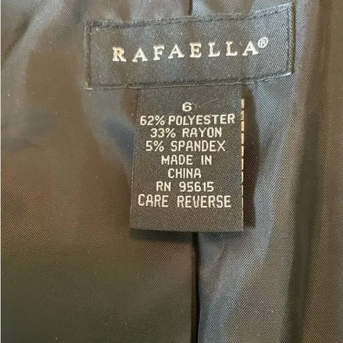 Rafaella Jacket Women Blazer 6 Black Collared Pockets Classic Workwear Office