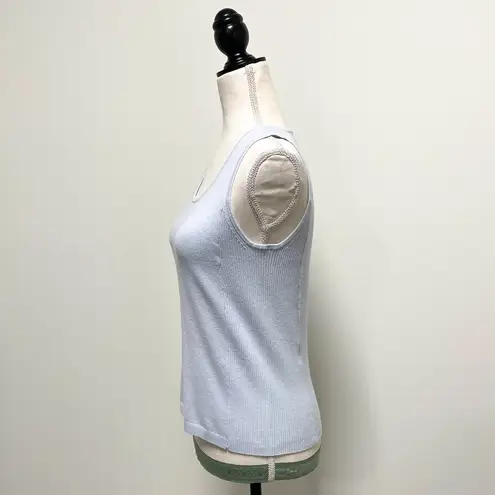 Shu Shu Zip Up Sweater Cardigan Camisole Set Blue