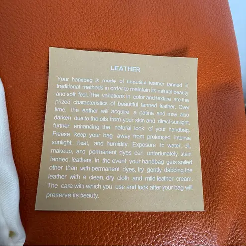 MICHAEL Michael Kors Soft Orange Leather Gold Chain Shoulder/Crossbody/Hand Bag