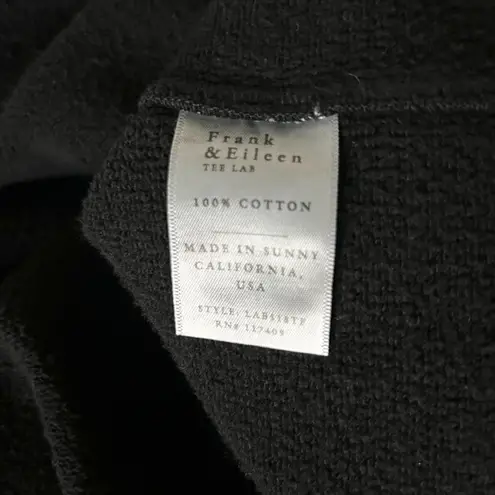 Frank & Eileen Effie Long-Sleeve Funnel Neck Capelet Black Triple Fleece Size L