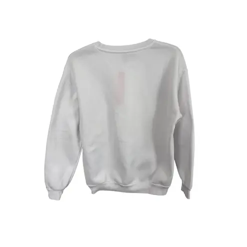 Aqua Kerri Rosenthal White Crew Neck Pullover Sweatshirt Womens