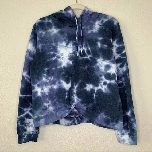 Jolie & Joy Women’s Size 2X Tie Dye Hoodie Crop Sweatshirt Blue