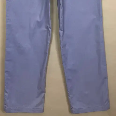Appleseed's Pants Women Slacks Periwinkle Elastic Waistband Straight Leg Size 8 Blue