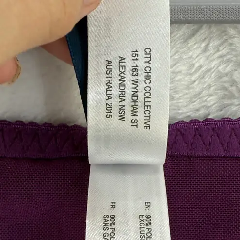 Fox & Royal Purple Lace Bralette Racerback Lingerie Top Size S/16