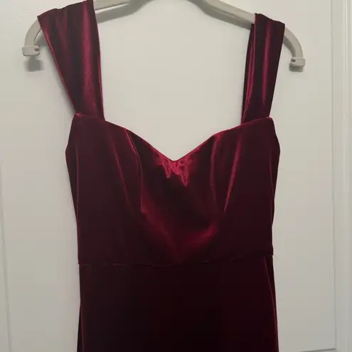 After Six Dessy 1551 - Off-the-Shoulder Flounce Sleeve Velvet Gown size 0