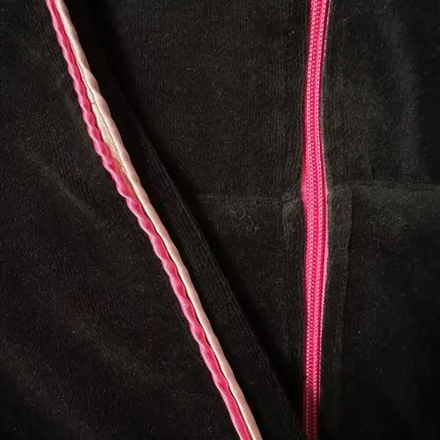 Robert Lewis Black Velour Hooded Track Suit Sz L/XL