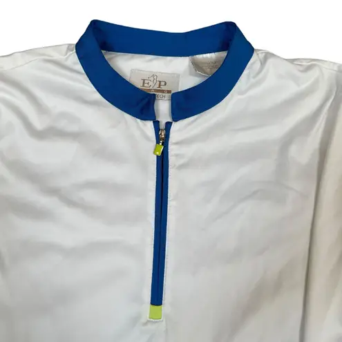 EP Pro Tour Tech Womens Size Medium Golf Pullover Shirt 1/4 Zip Long Sleeve White
