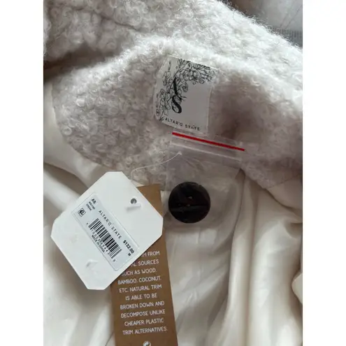 Altar State Womens Cream Boucle Double Breasted Coat Size M Size M