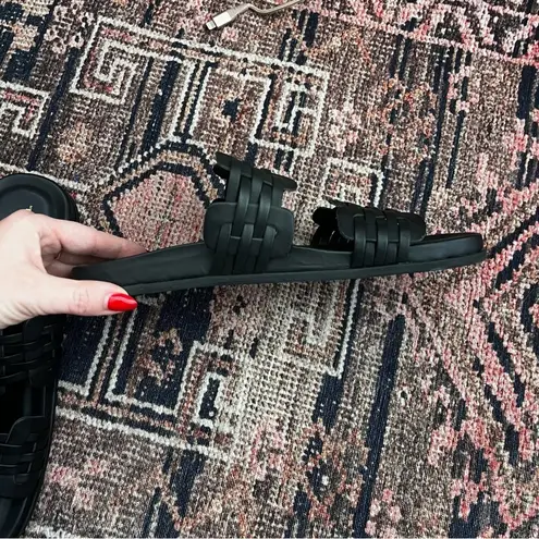 Intentionally Blank Brian Black Leather Slide Sandals 39 / US 8.5